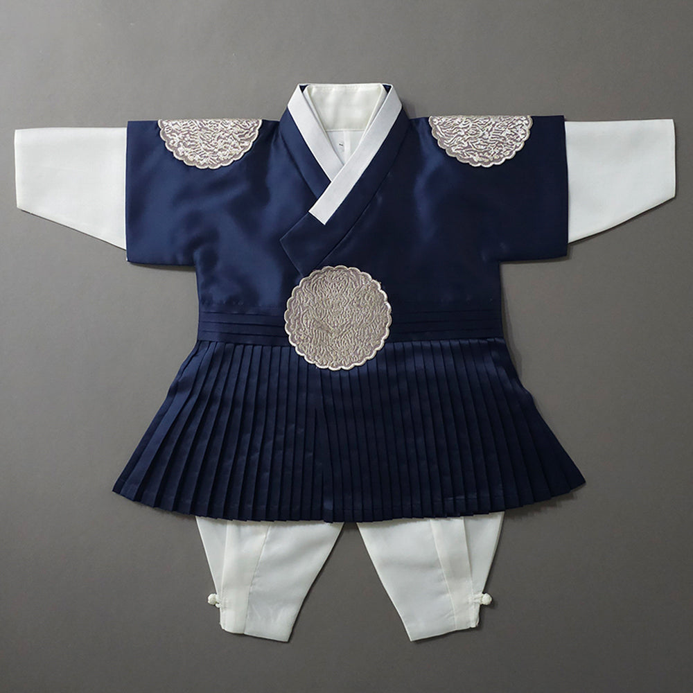 Sungkoon Pleated Navy Boy Hanbok (100D-10YR)