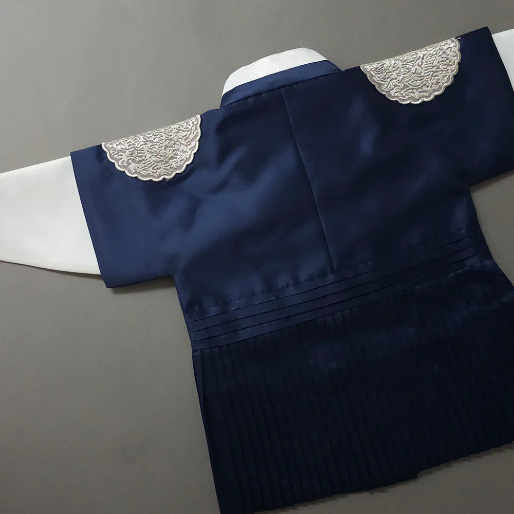 Sungkoon Pleated Navy Boy Hanbok (100D-10YR) - Native Korean