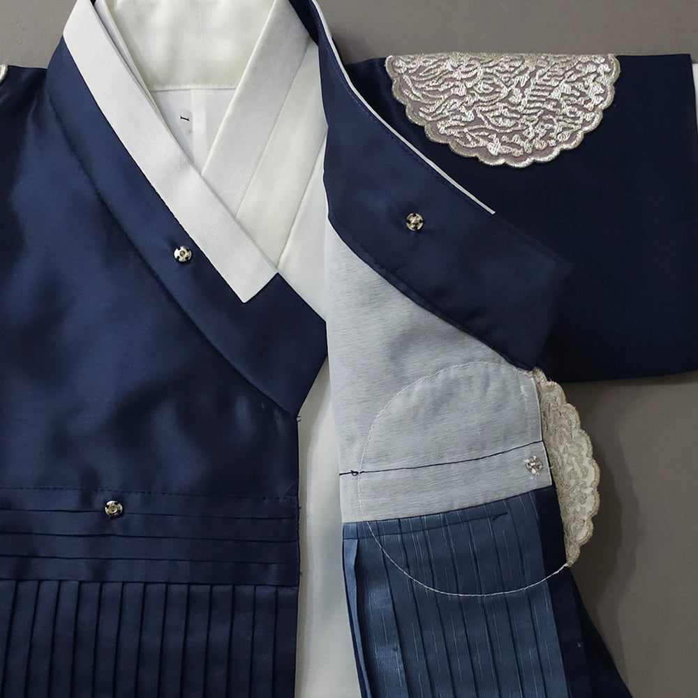 Sungkoon Pleated Navy Boy Hanbok (100D-10YR)