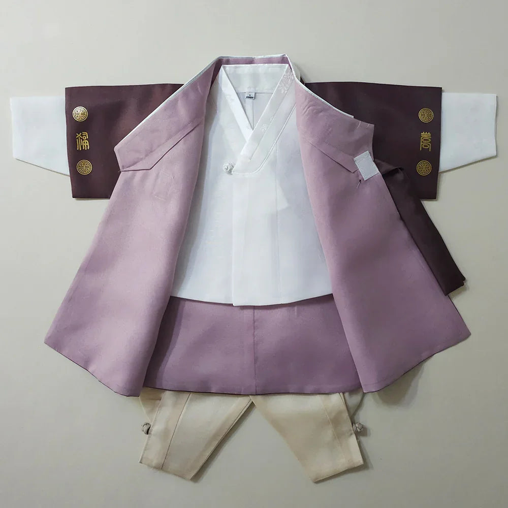 Dongdo Brown Boy Hanbok (1-12YR) - Native Korean