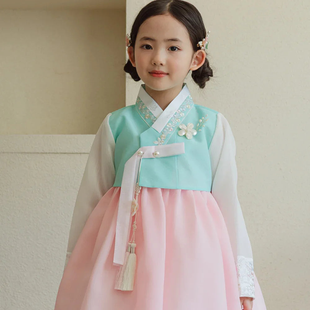 Soyoon Mint Pink Girl Hanbok (1-15YR) - Native Korean