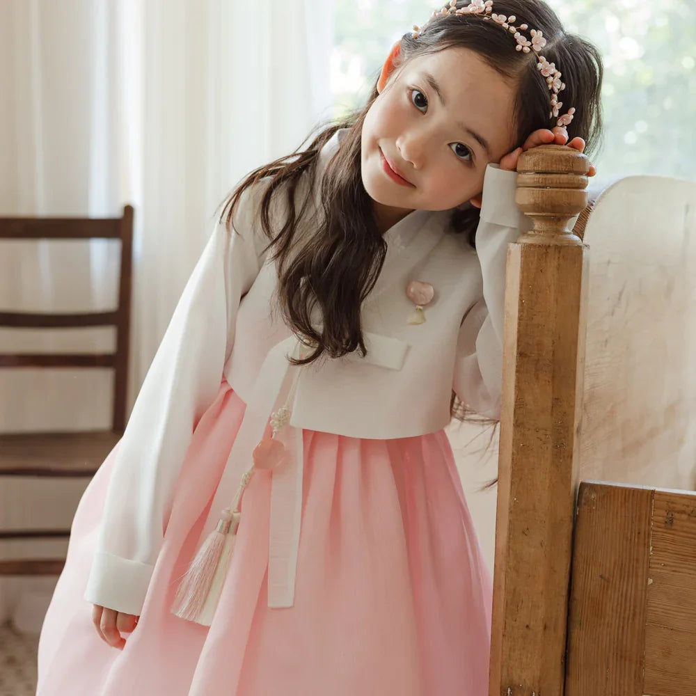 Blossom Pink Girl Hanbok (1-10YR) - Native Korean