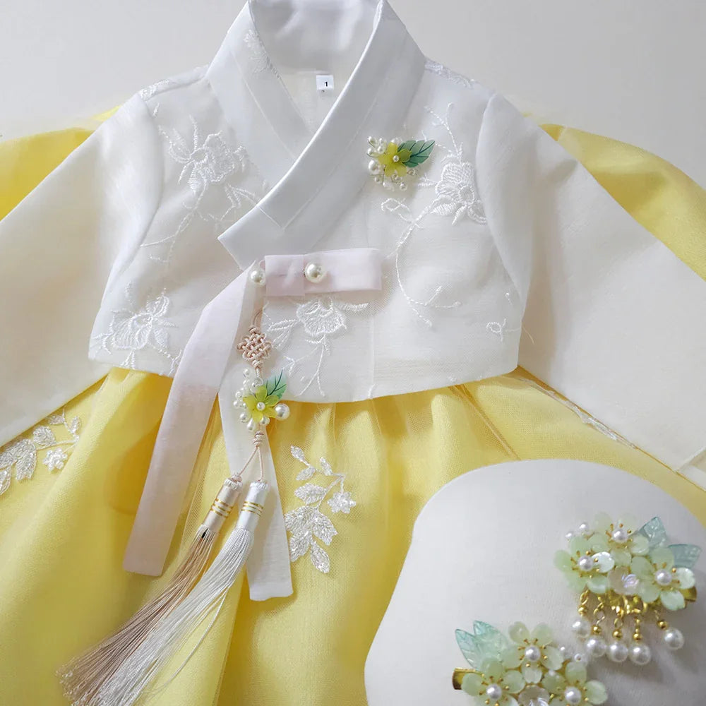 Som Lace Dress Girl Hanbok (1-10YR) - Native Korean