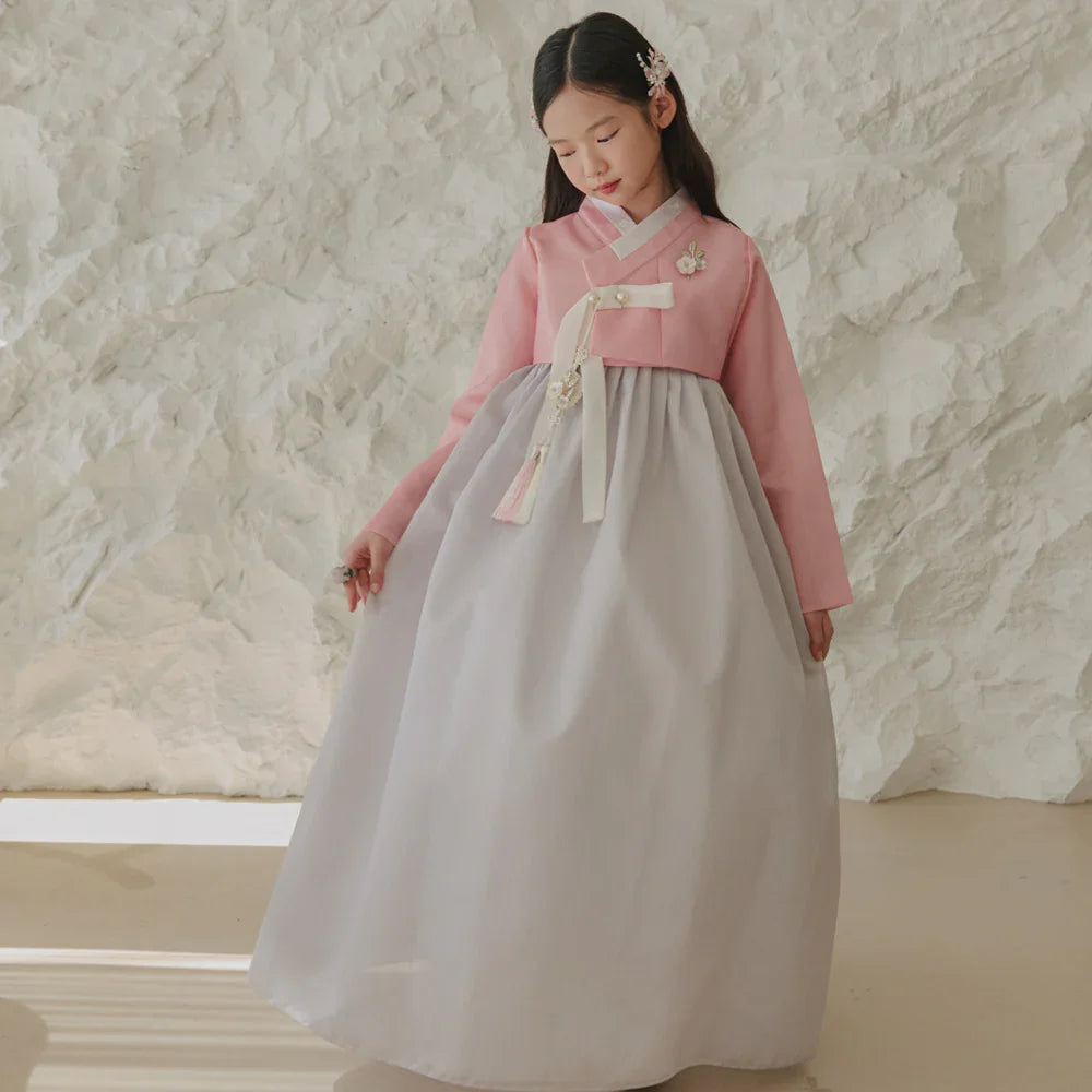 Joohee Pink Girl Hanbok (1-11YR) - Native Korean