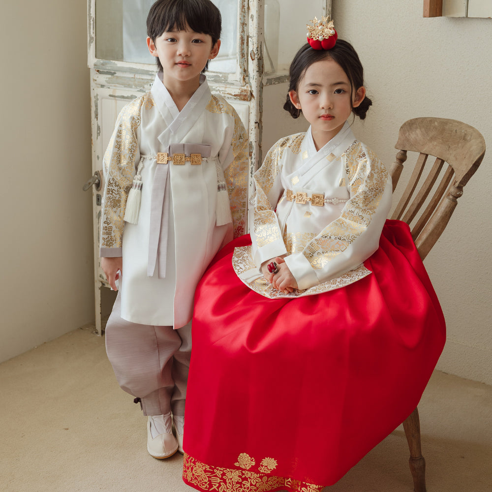 Moorin Red Skirt Girl Hanbok (1-12YR)
