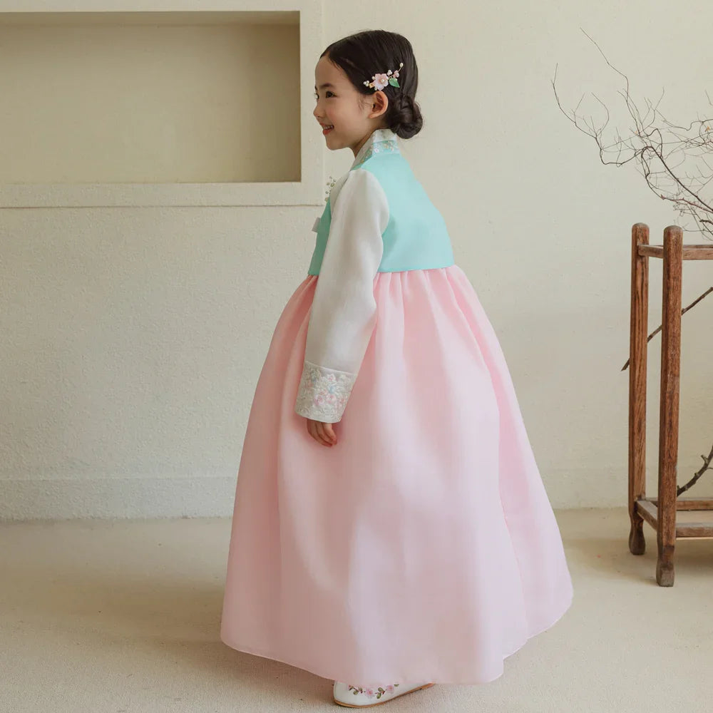 Soyoon Mint Pink Girl Hanbok (1-15YR) - Native Korean