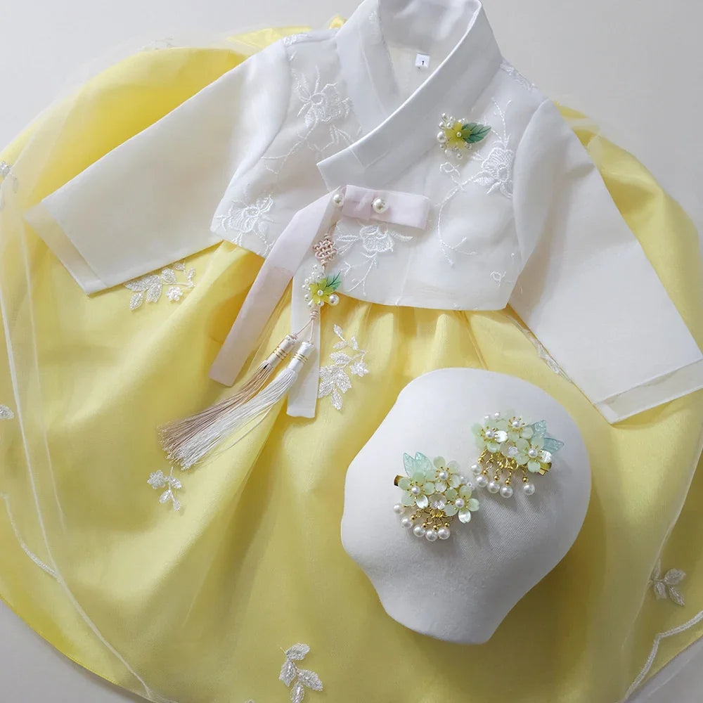 Som Lace Dress Girl Hanbok (1-10YR) - Native Korean