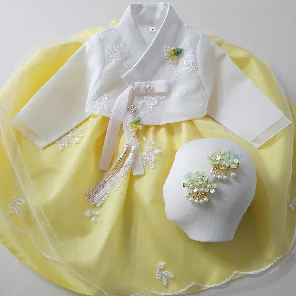 Som Lace Dress Girl Hanbok (1-10YR)