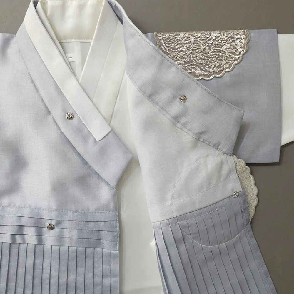 Sungkoon Pleated Sky Boy Hanbok (100D-10YR) - Native Korean
