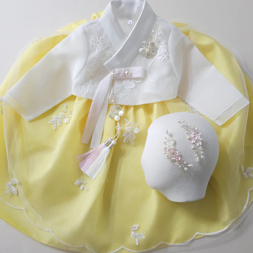 Som Lace Dress Girl Hanbok (1-10YR) - Native Korean