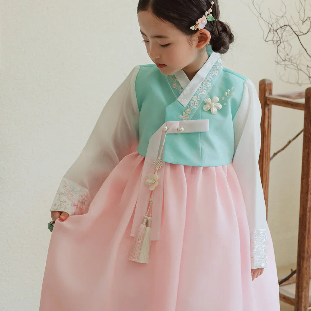 Soyoon Mint Pink Girl Hanbok (1-15YR) - Native Korean