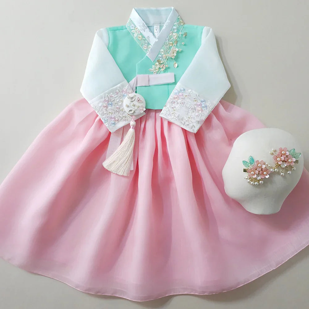 Soyoon Mint Pink Girl Hanbok (1-15YR) - Native Korean