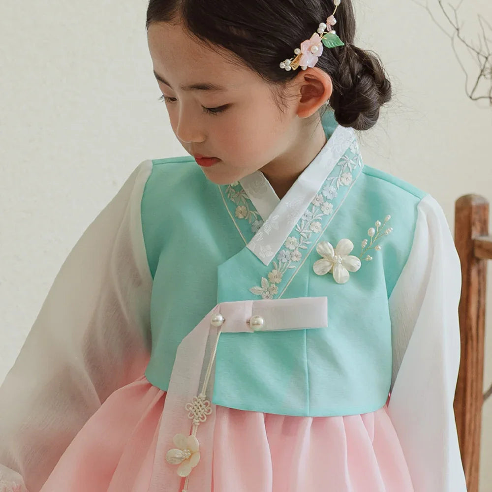 Soyoon Mint Pink Girl Hanbok (1-15YR) - Native Korean