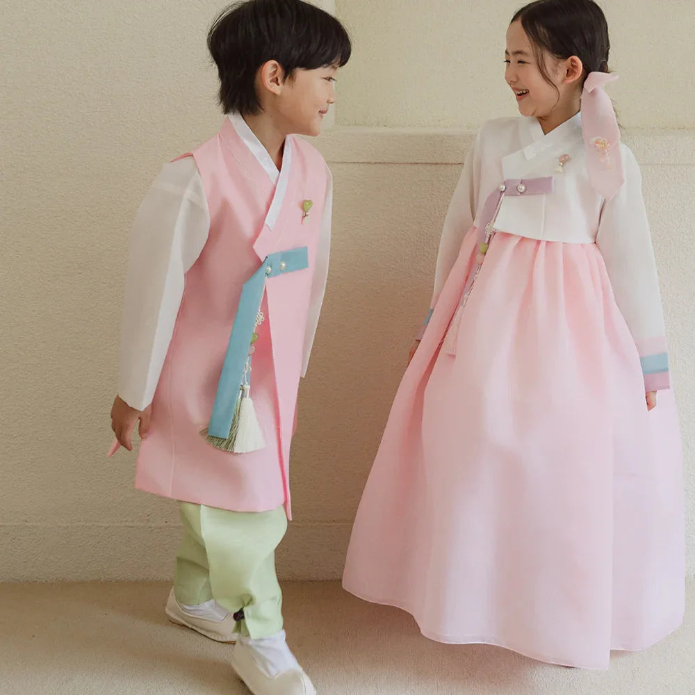 Rajoon Pink Boy Hanbok (1-12YR) - Native Korean