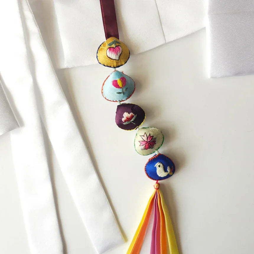 Traditional Embroidered Norigae - Native Korean