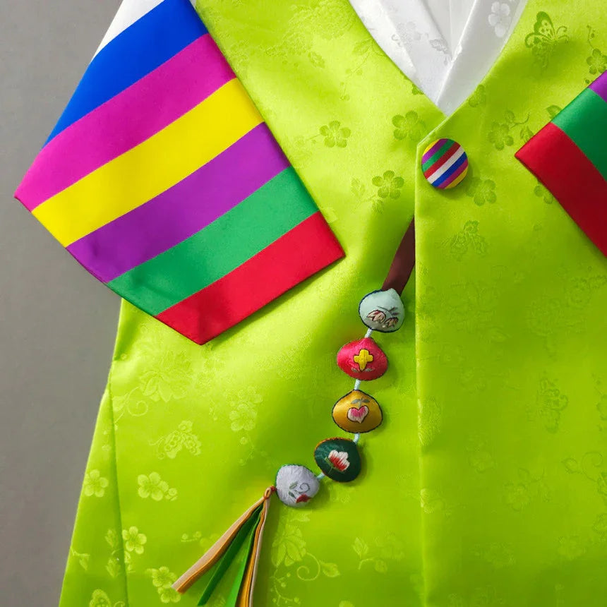 Hoo Green Boy Hanbok (100D-1YR) - Native Korean