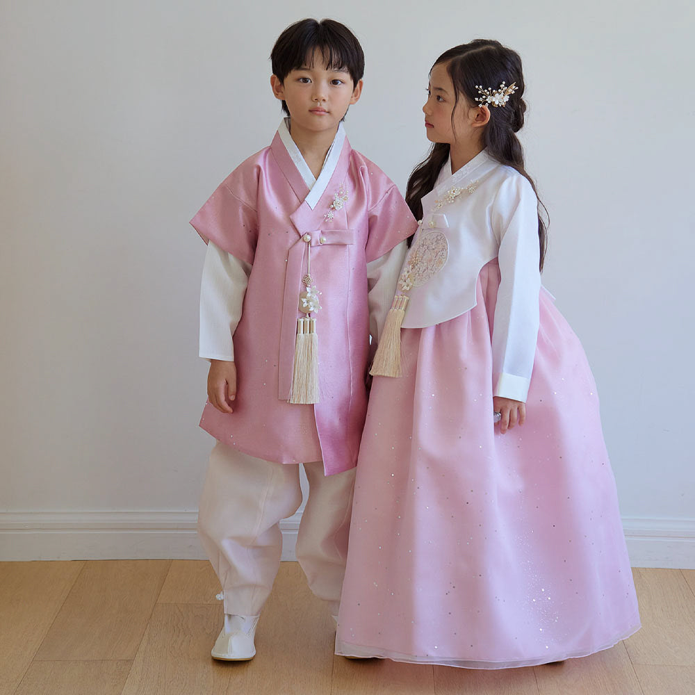 Pearl Pink Girl Hanbok (1-10YR)