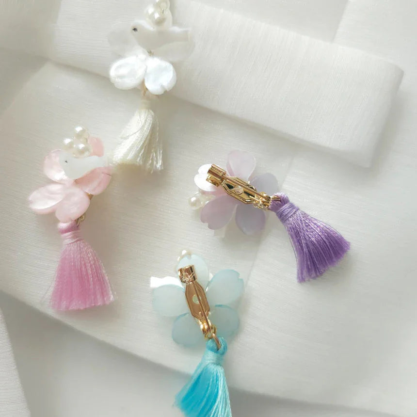 Bird Blossom Brooch - Native Korean