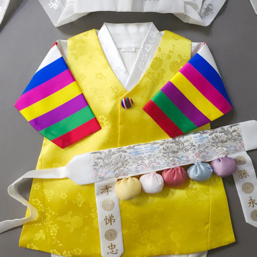 Hoo Yellow Boy Hanbok (100D-1YR) - Native Korean
