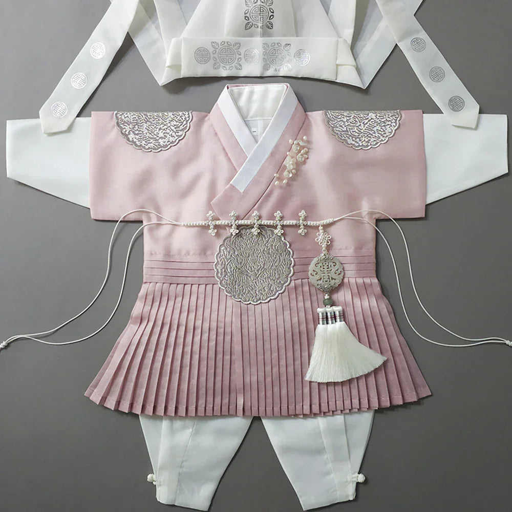 Sungkoon Pleated Pink Boy Hanbok (100D-10YR) - Native Korean