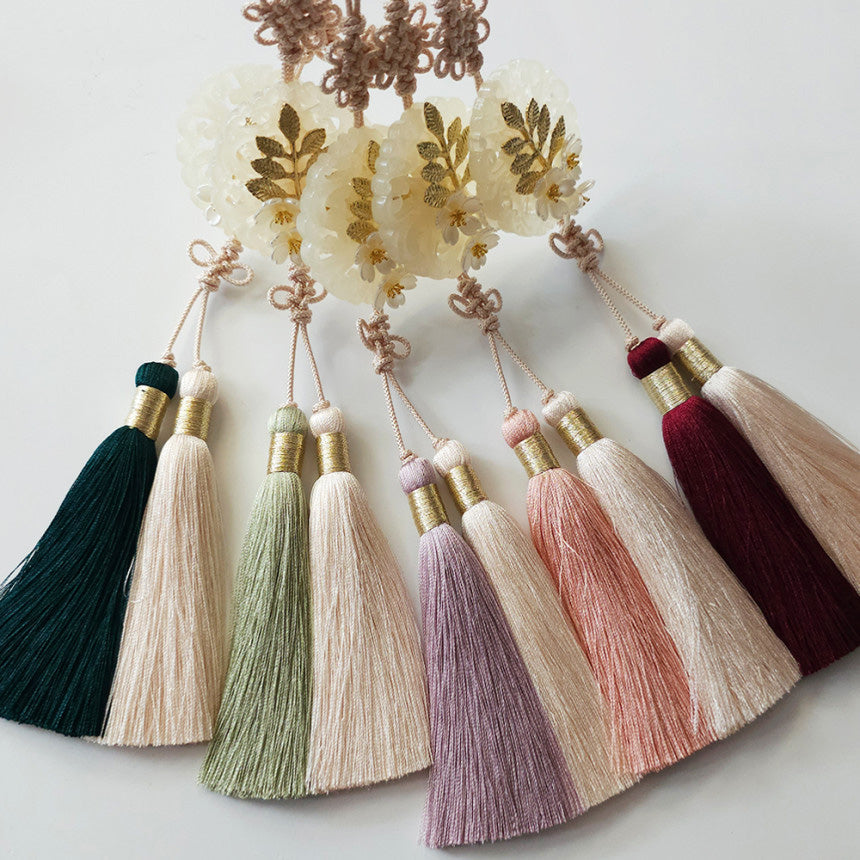 Floral Jade Tassel Norigae
