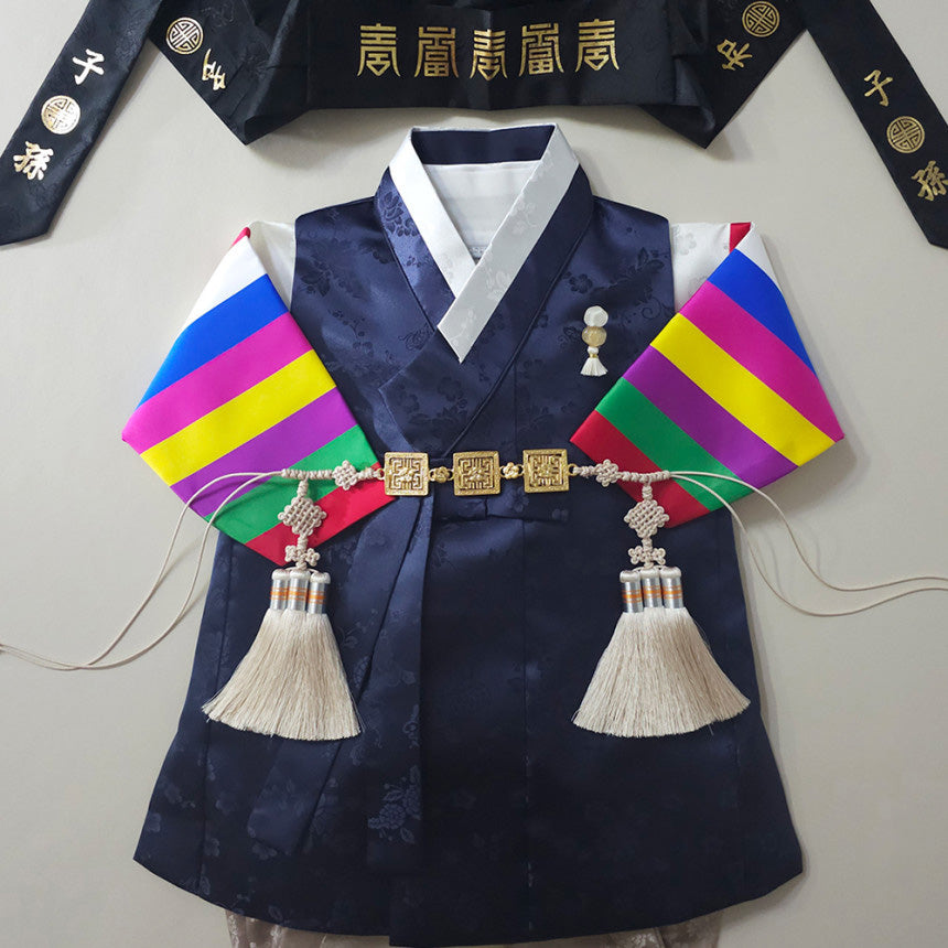 Minjae Saekdong Navy Boy Hanbok (100D-10YR)