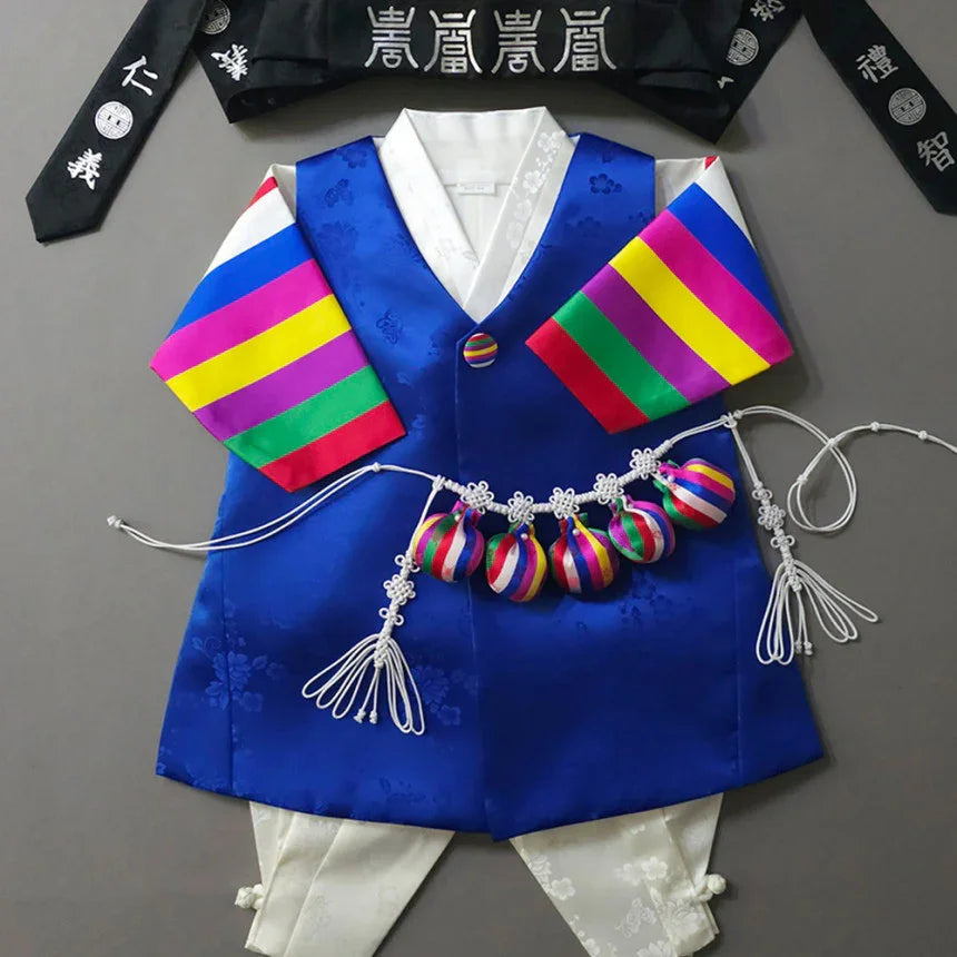 Hoo Blue Boy Hanbok (100D-10YR) - Native Korean