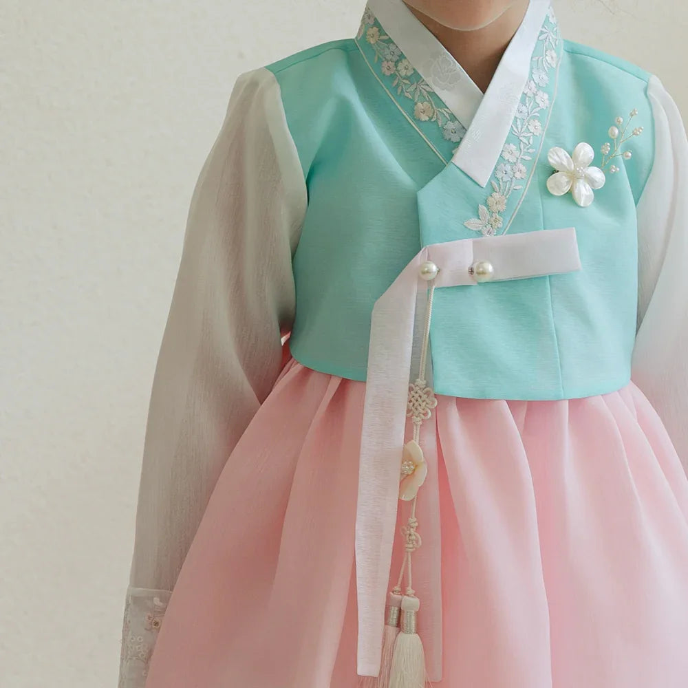 Soyoon Mint Pink Girl Hanbok (1-15YR) - Native Korean