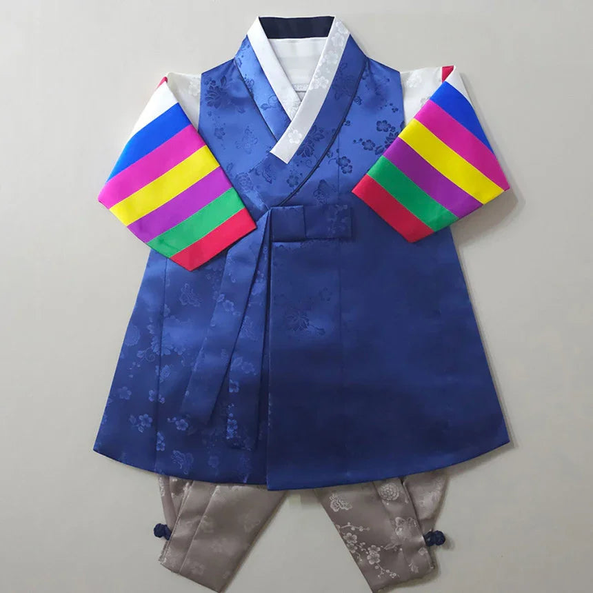 Minjae Saekdong Blue Boy Hanbok (100D-10YR) - Native Korean