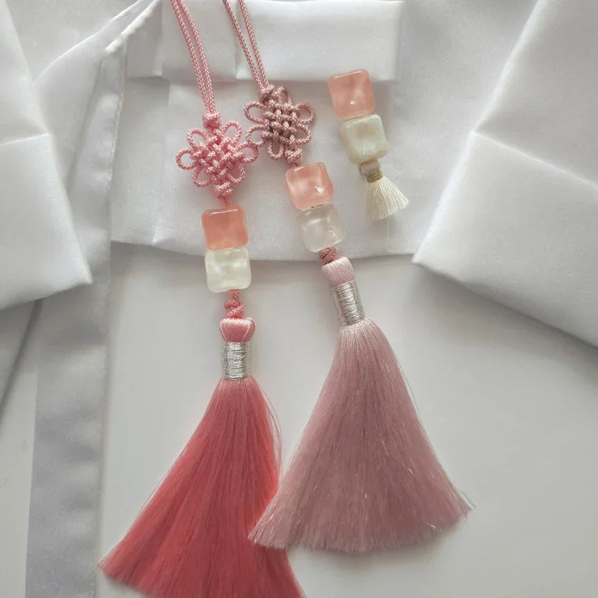 Moonstone Glow Tassel Norigae - Native Korean
