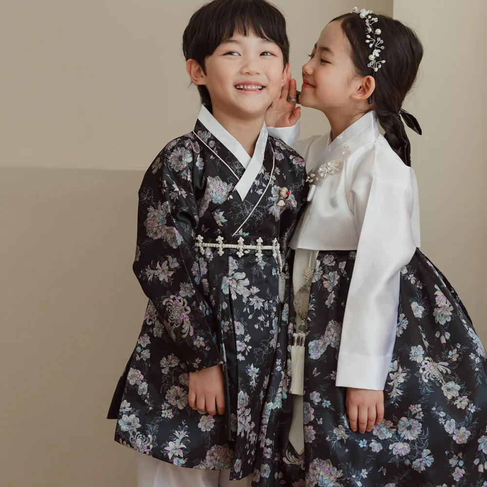 Black Pearl Outer Boy Hanbok (100D-15YR) - Native Korean