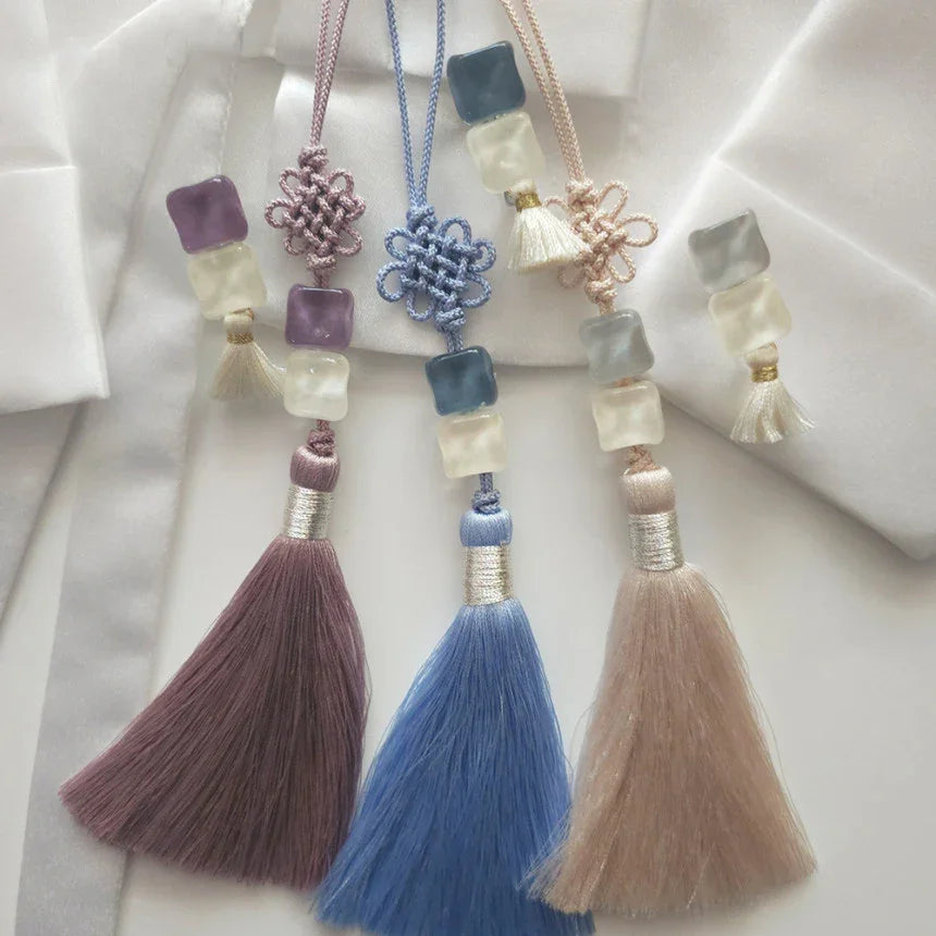 Moonstone Glow Tassel Norigae - Native Korean