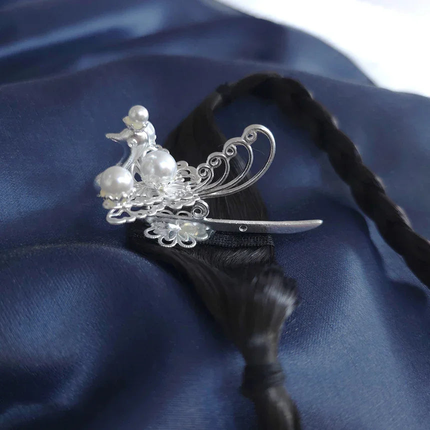 Pearl Phoenix Wreath Hairpiece - Native Korean
