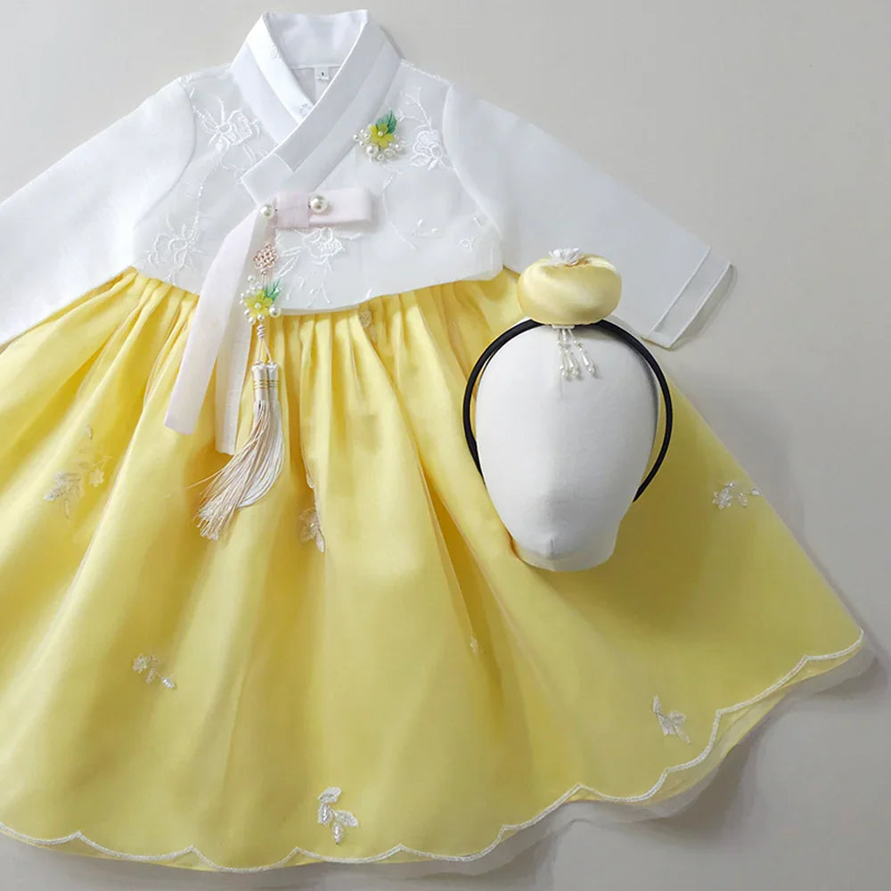 Som Lace Dress Girl Hanbok (1-10YR) - Native Korean