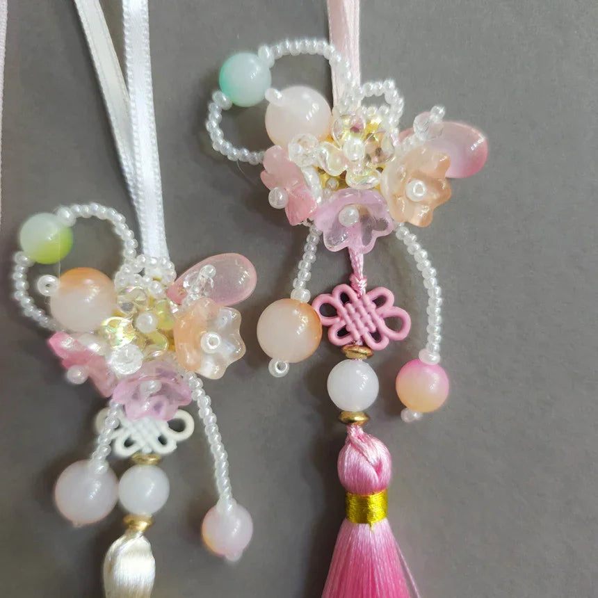 Beaded Blossom Norigae - Native Korean