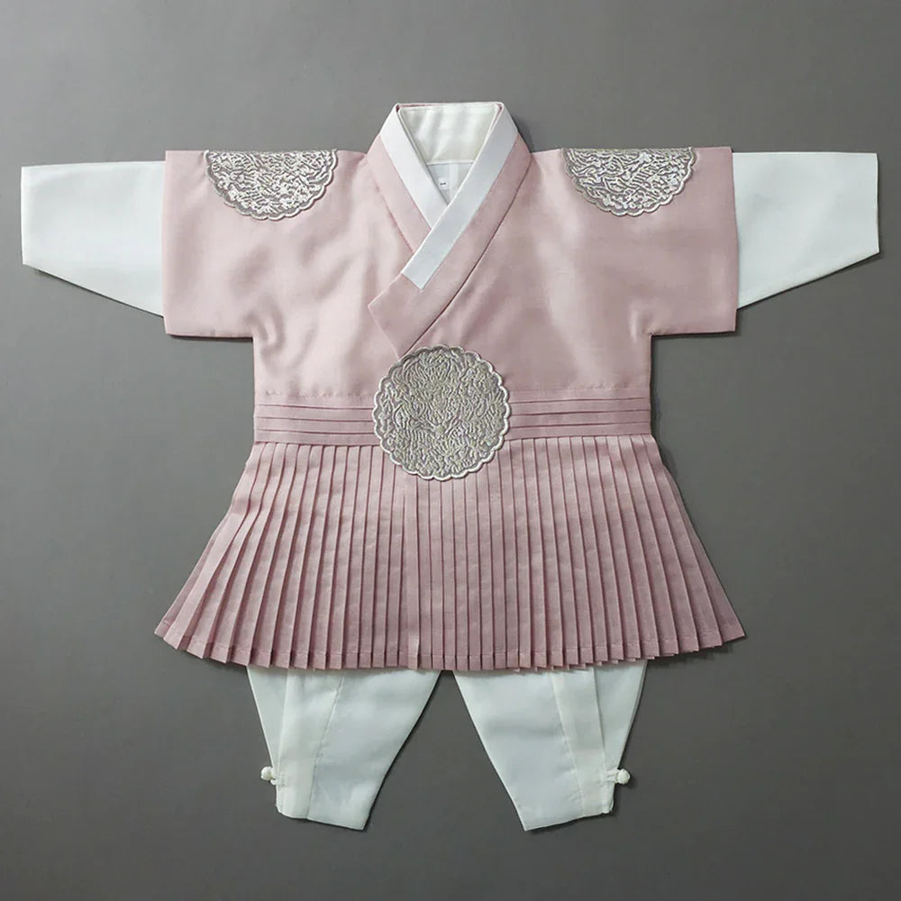 Sungkoon Pleated Pink Boy Hanbok (100D-10YR) - Native Korean