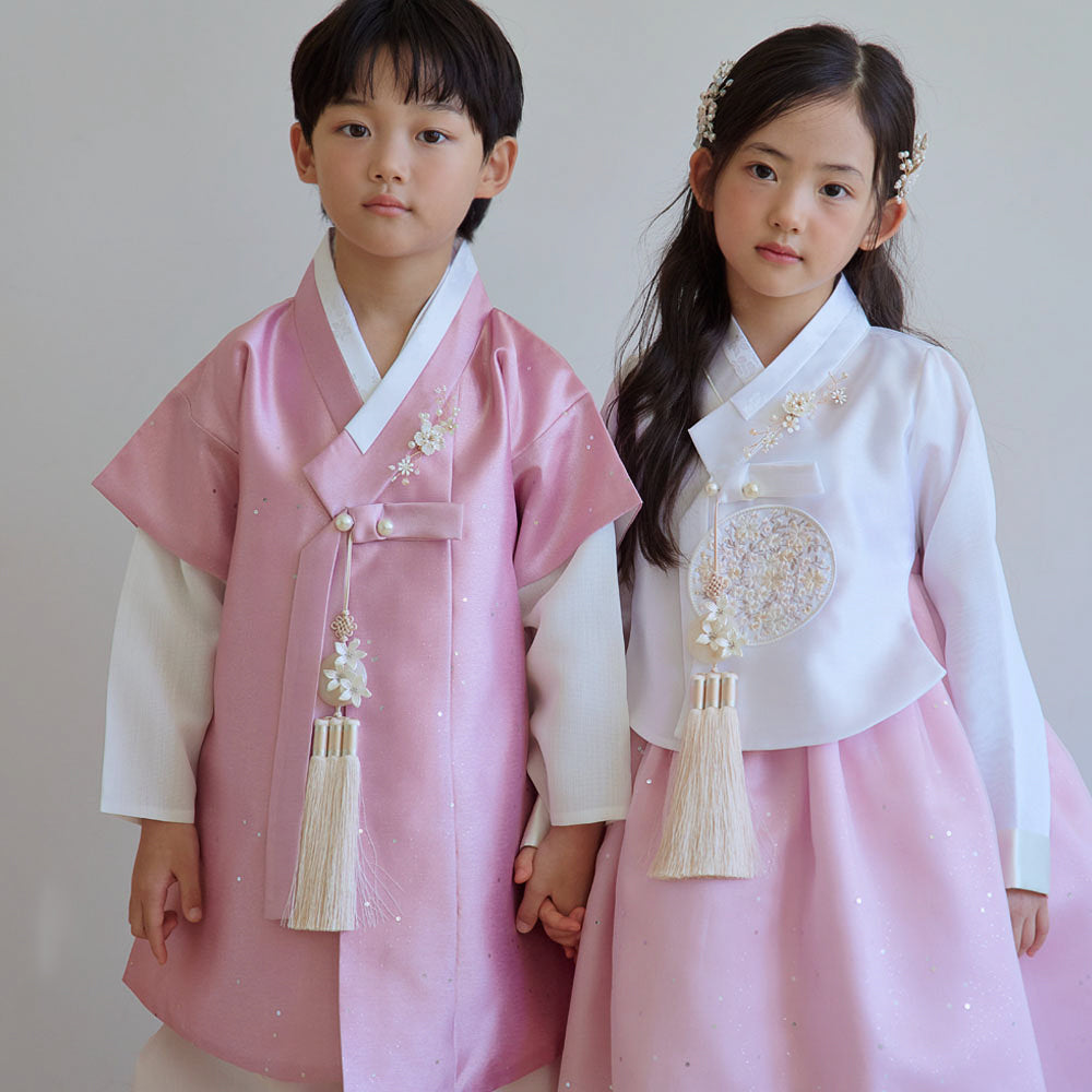 Pearl Pink Girl Hanbok (1-10YR)