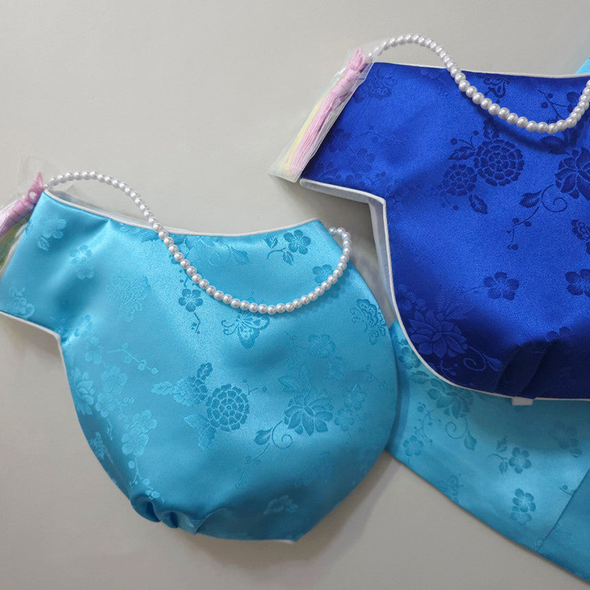 Seunju Saekdong 3 Colors Jeogori - Blue Skirt Girl Hanbok (100D-15YR)
