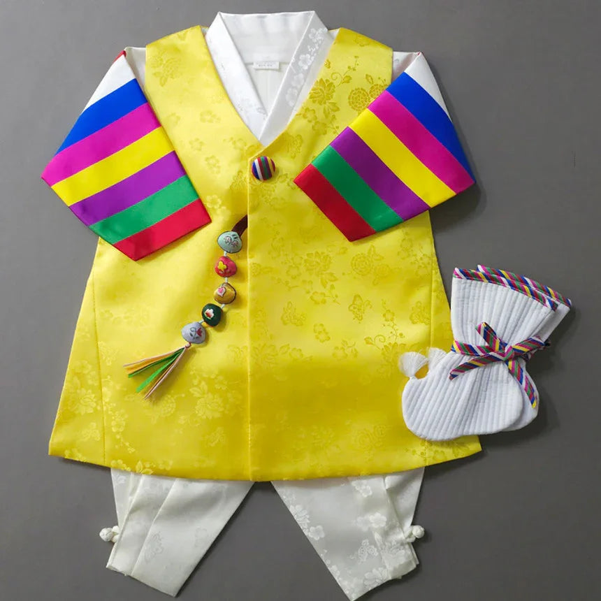 Hoo Yellow Boy Hanbok (100D-1YR) - Native Korean