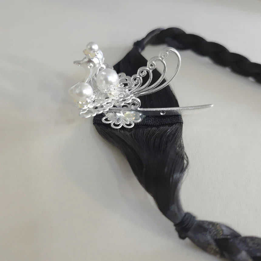 Pearl Phoenix Wreath Hairpiece - Native Korean