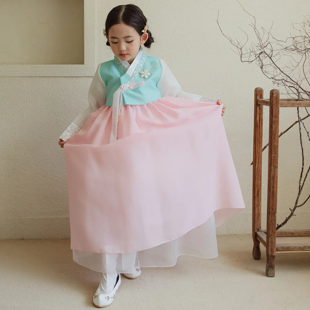 Soyoon Mint Pink Girl Hanbok (1-15YR) - Native Korean