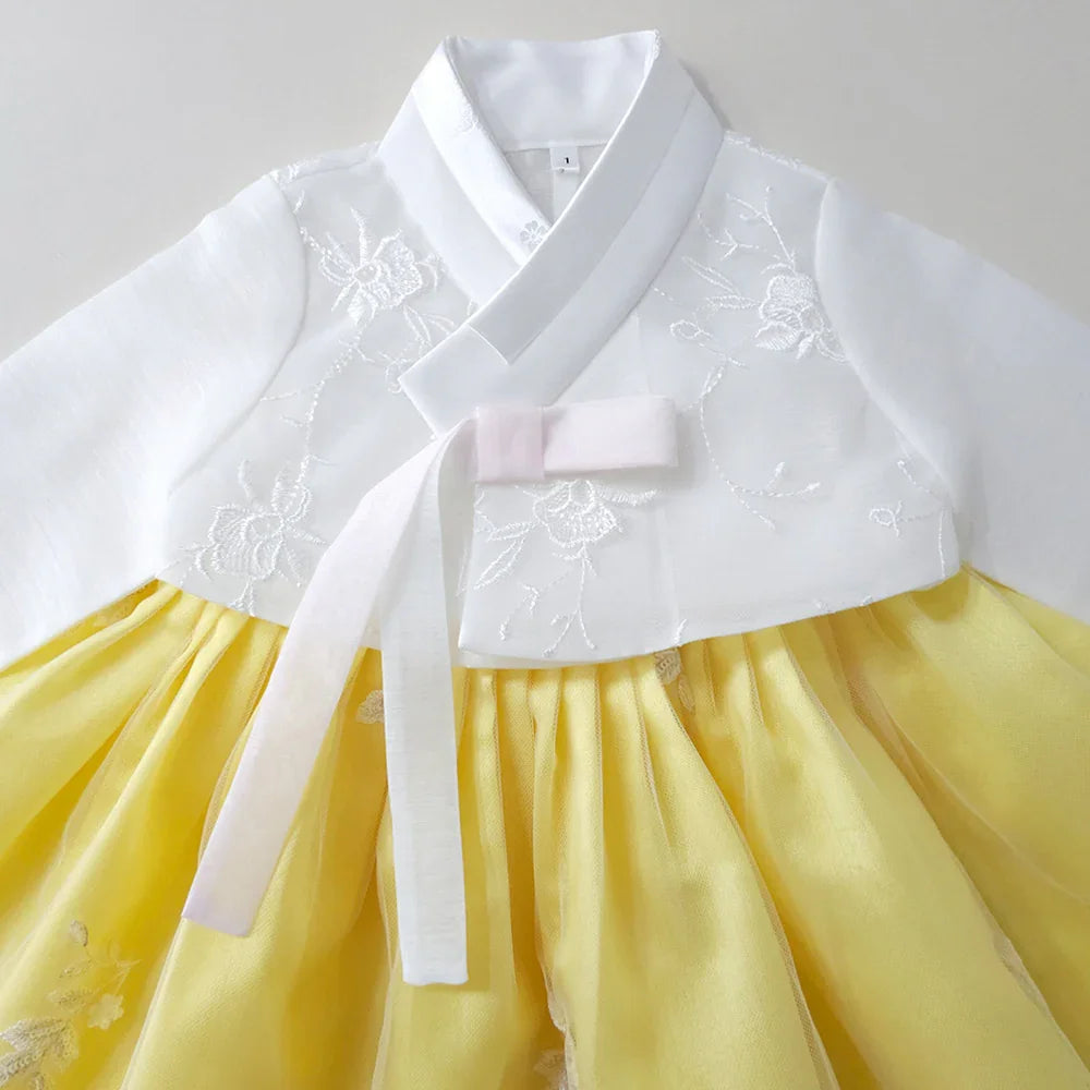 Som Lace Dress Girl Hanbok (1-10YR) - Native Korean