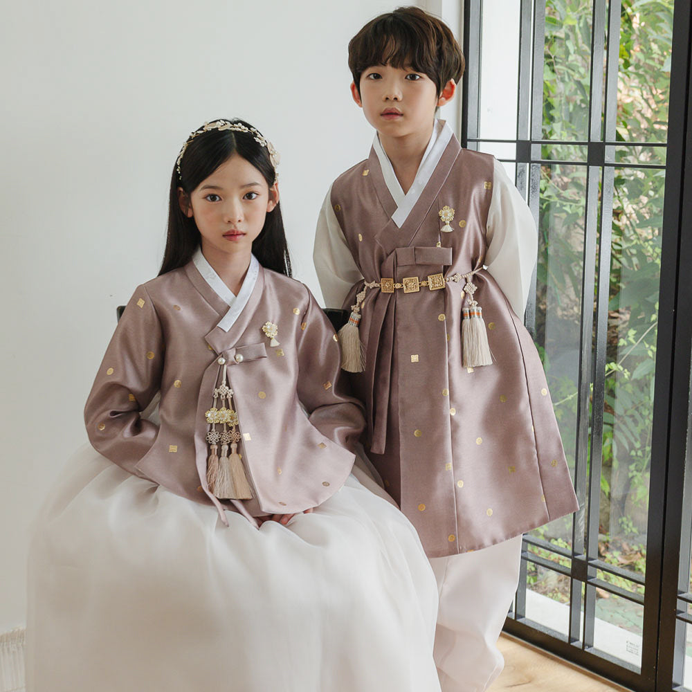 Dohye Flared Brown Girl Hanbok (1-12YR)