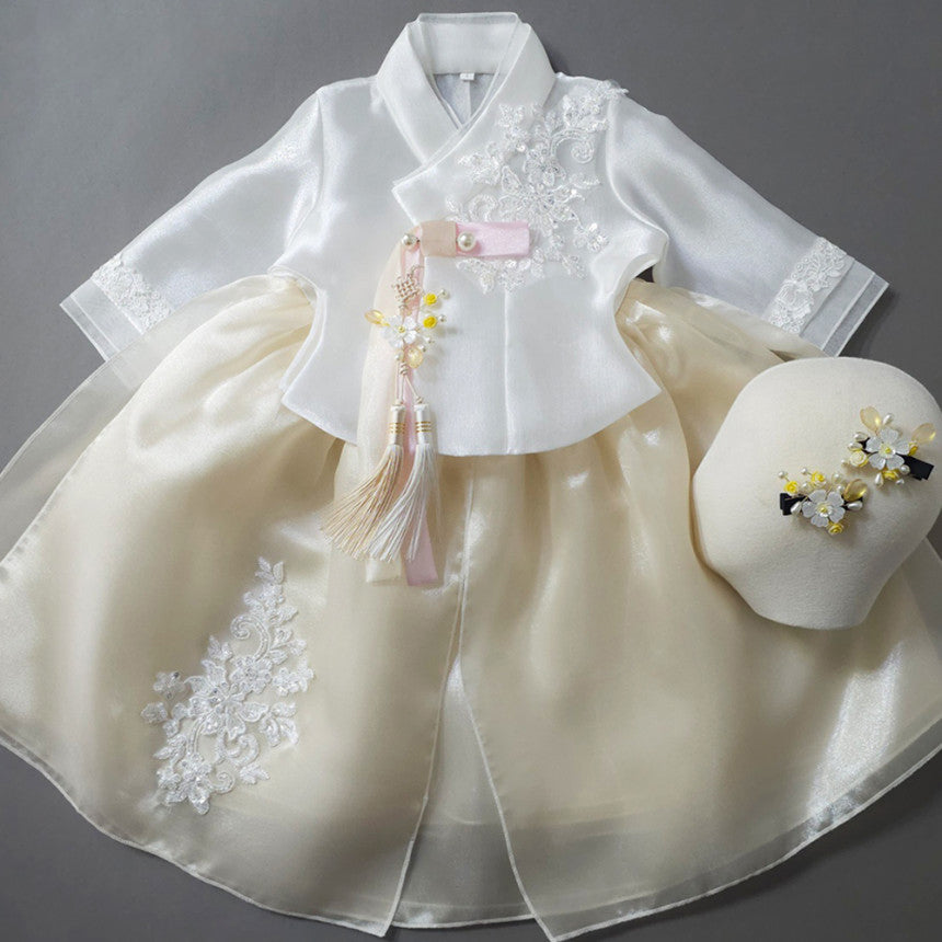 Hazel Embroidered Dress Girl Hanbok