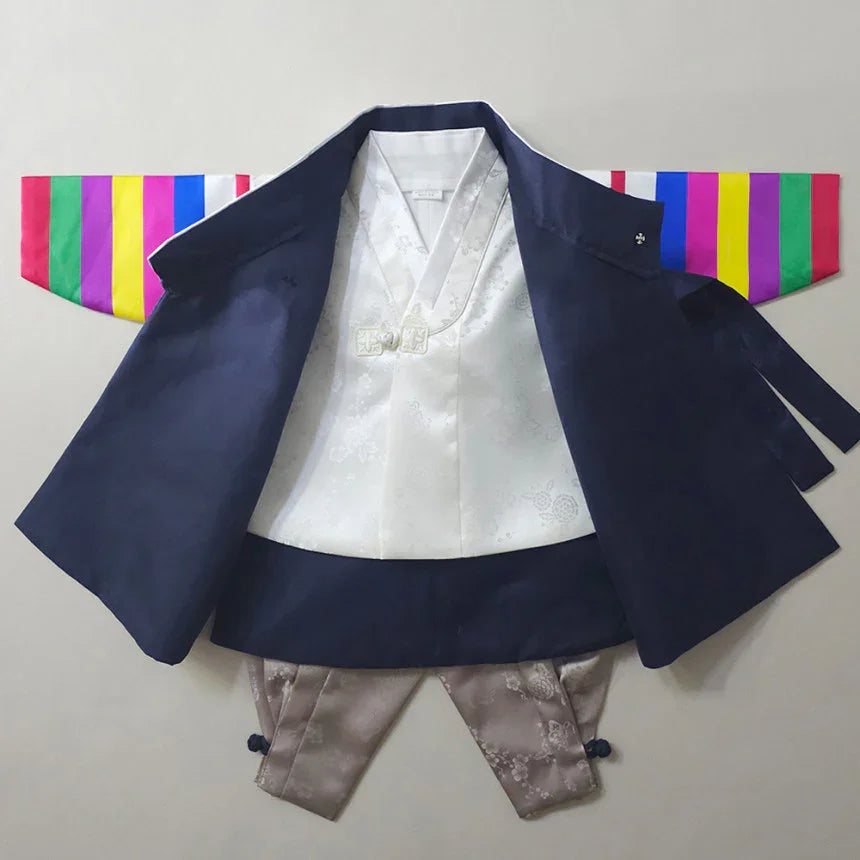 Minjae Saekdong Navy Boy Hanbok (100D-10YR) - Native Korean