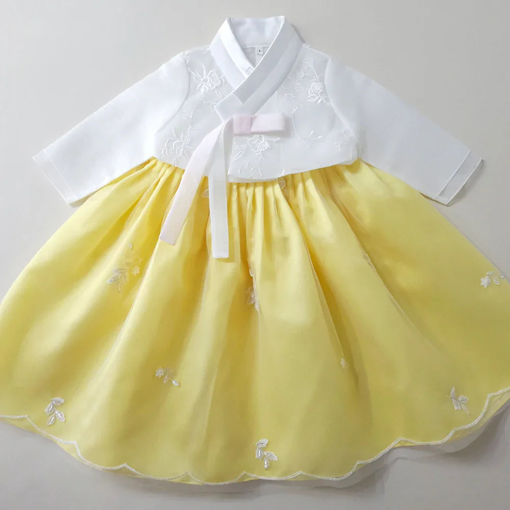 Som Lace Dress Girl Hanbok (1-10YR) - Native Korean