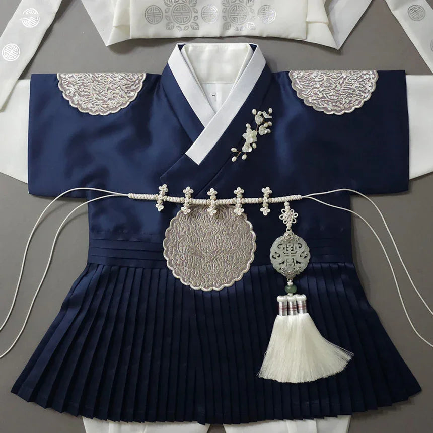 Beige Jade Harmony Tassel Dol Belt - Native Korean