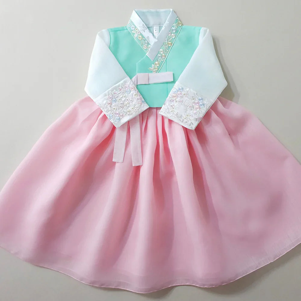 Soyoon Mint Pink Girl Hanbok (1-15YR) - Native Korean