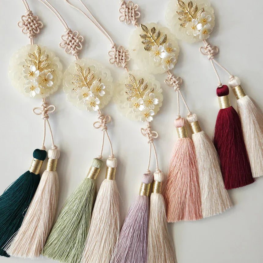 Floral Jade Tassel Norigae
