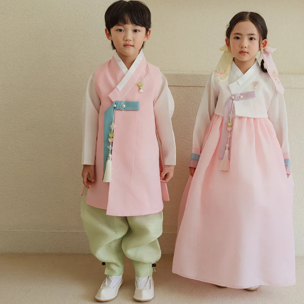 Rajoon Pink Boy Hanbok (1-12YR) - Native Korean